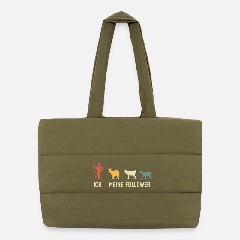 Moi et mes suiveurs, chèvres chèvres rétro Sac shopping matelassé