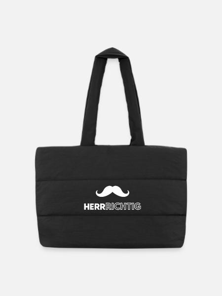 I'm a man - Puffer Shopping Bag - black