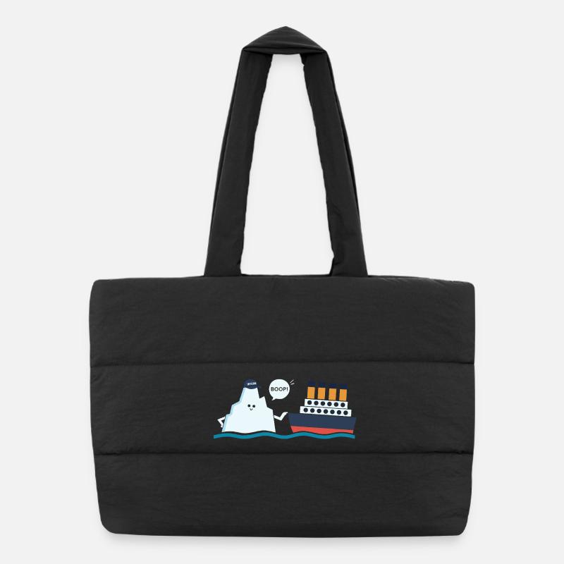 Titanic Funny Titanic und Ic-eberg Boop-Parodie Puffer-Einkaufstasche