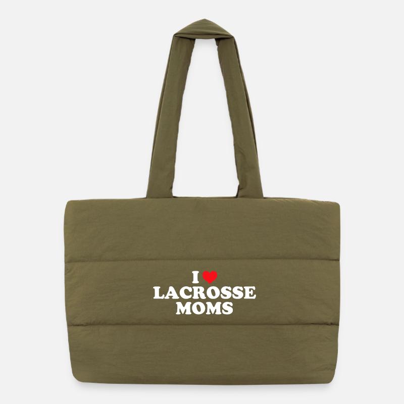 J’adore les mamans de lacrosse Sac shopping matelassé