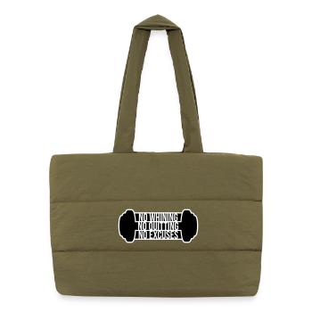 Pas de plaintes, pas d’abandon, pas d’excuses, motivation pour la salle de sport - Sac shopping matelassé - safari green - Devant