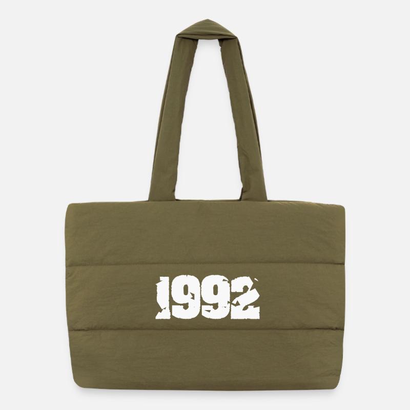 1992 Zerbrochenes Retro-Design Puffer-Einkaufstasche