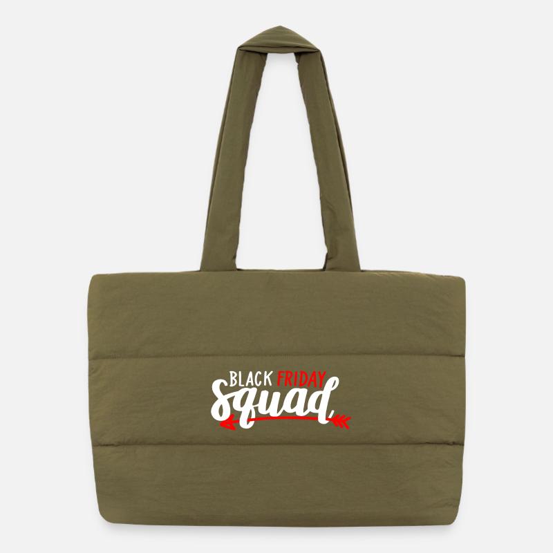 Black Friday Squad Tee Puffer Shopping Bag