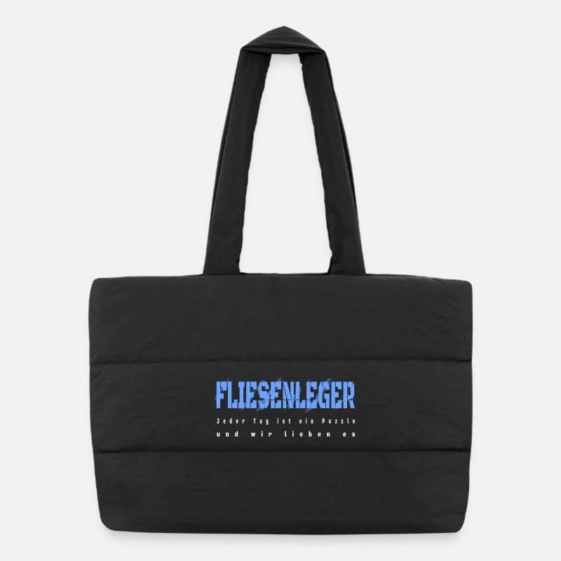 Fliesenleger Design Puffer-Einkaufstasche