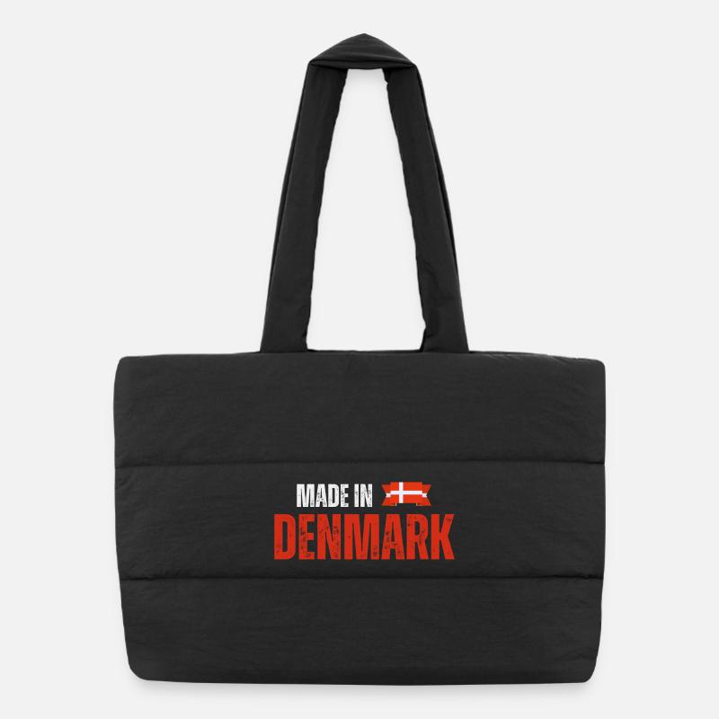 Hergestellt in Dänemark, dänischer Stolz Puffer-Einkaufstasche