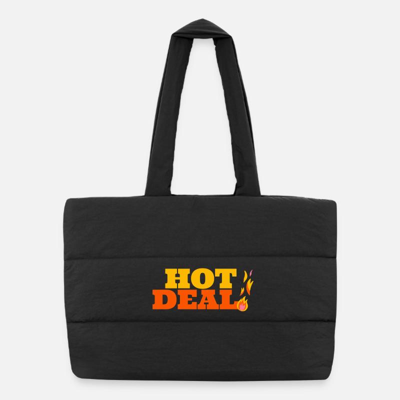 Vibrant Fire Dragon Tribal Art Puffer Shopping Bag