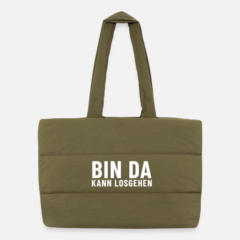 Je suis là, allons-y ! Sac shopping matelassé