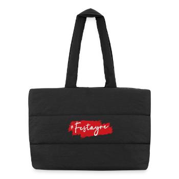 Festayre ! Féria de Béziers, Dax, Nîmes, Bayonne.. - Sac shopping matelassé - noir - Devant