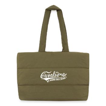 Cavalière et fière de l'être - Sac shopping matelassé - safari green - Devant