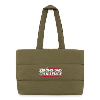 Strong Dad Challenge - Puffer Shopping Bag - safari green - Front