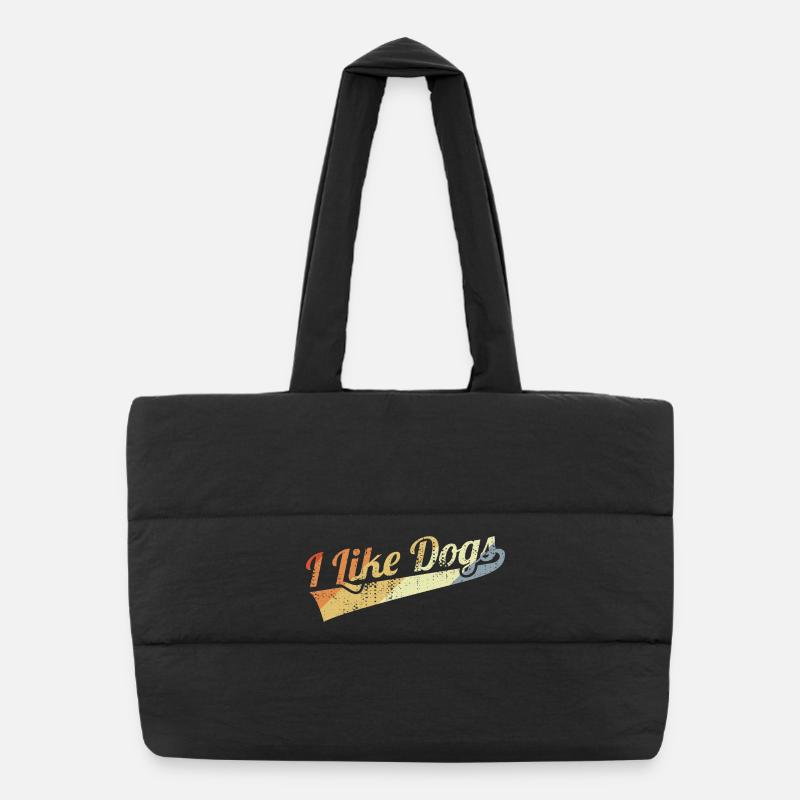 L’amour des chiens Sac shopping matelassé