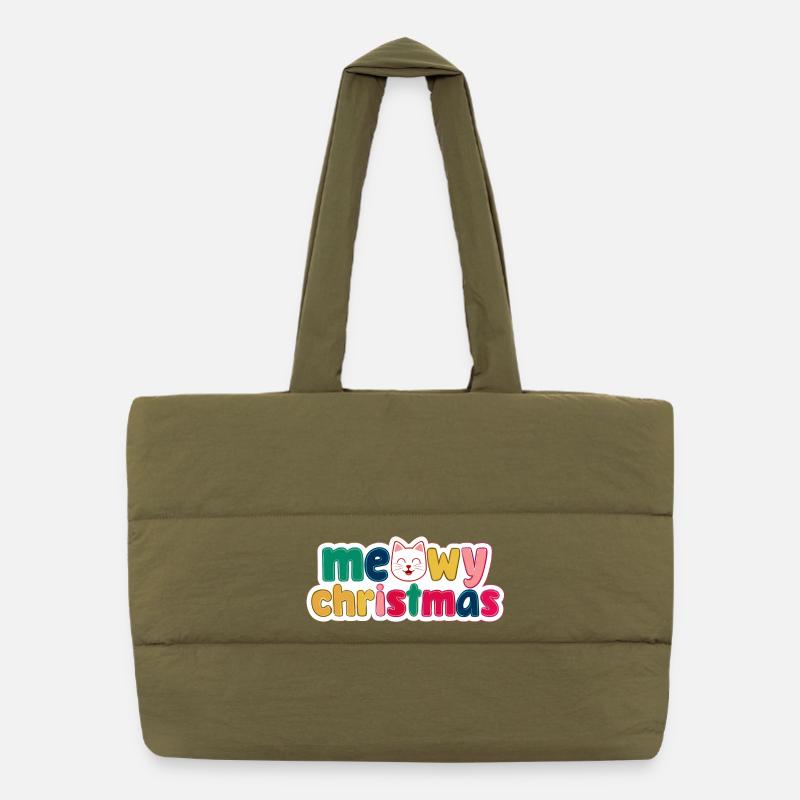 Noël chat - Noël miaulé Sac shopping matelassé