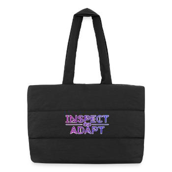 Inspect & Adapt, Agile Coach Scrum T-shirt - Puffer Shopping Bag - black - Front