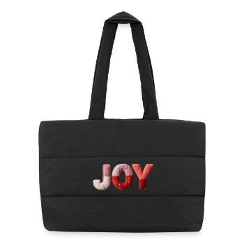 Patchwork Joy, Joie et Bonheur Design - Sac shopping matelassé - noir - Devant