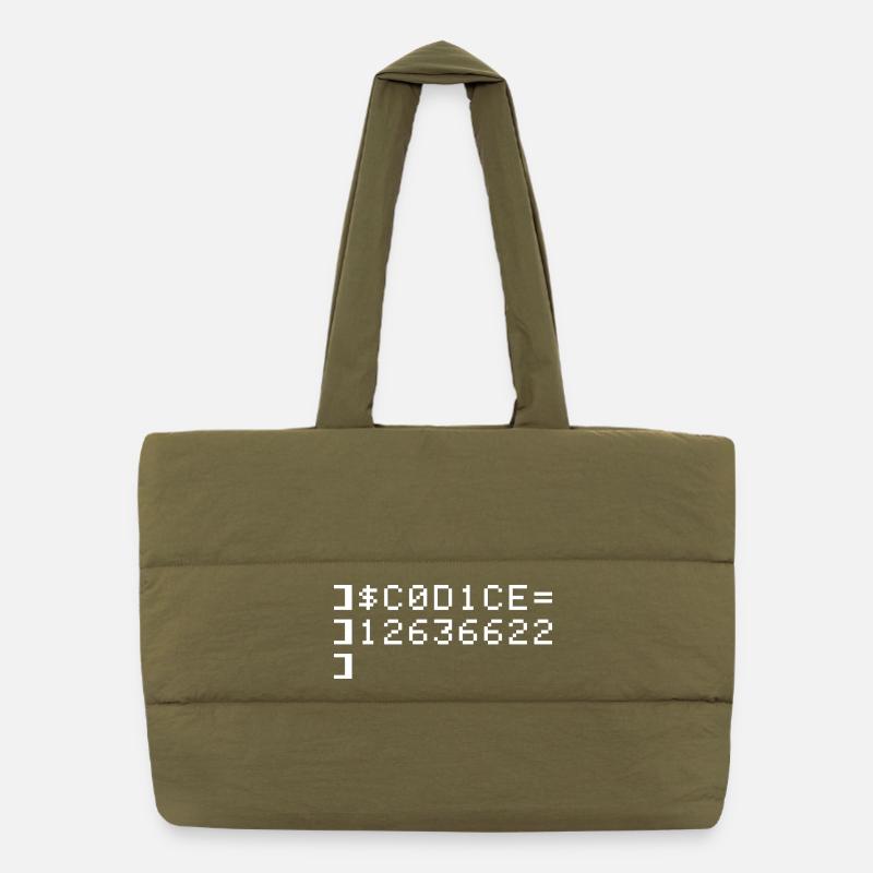 C0D1CE Codice 8-Bit Esadecimal Code Nerd Pix Sac shopping matelassé