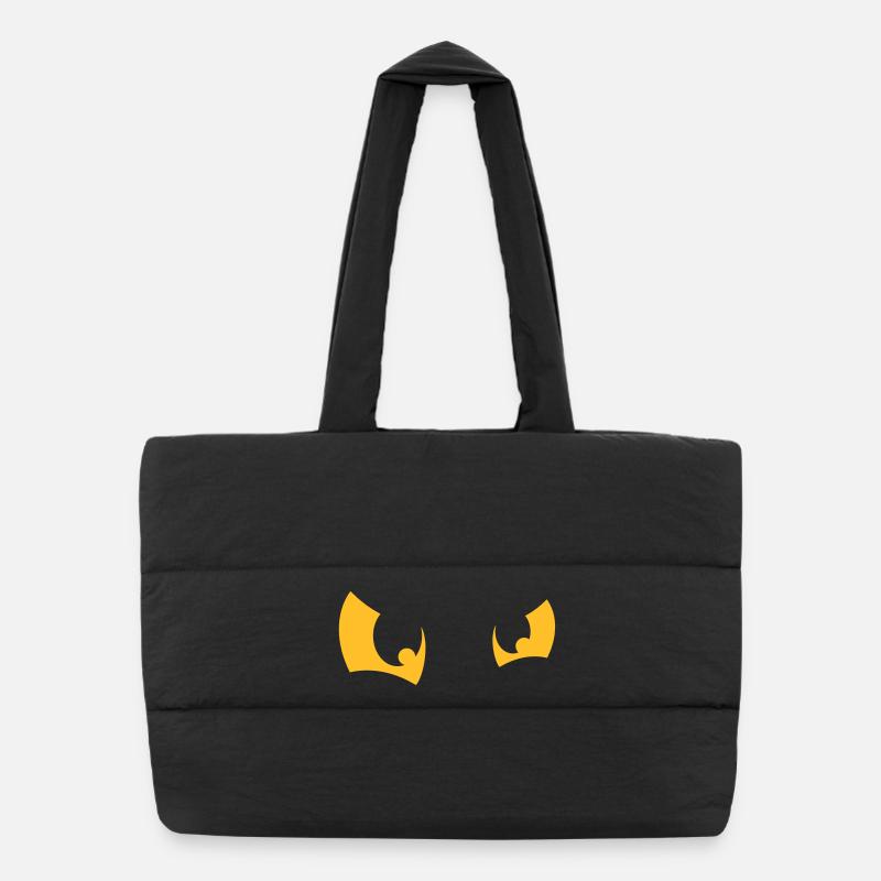 Two shining eyes Puffer Shopping Bag
