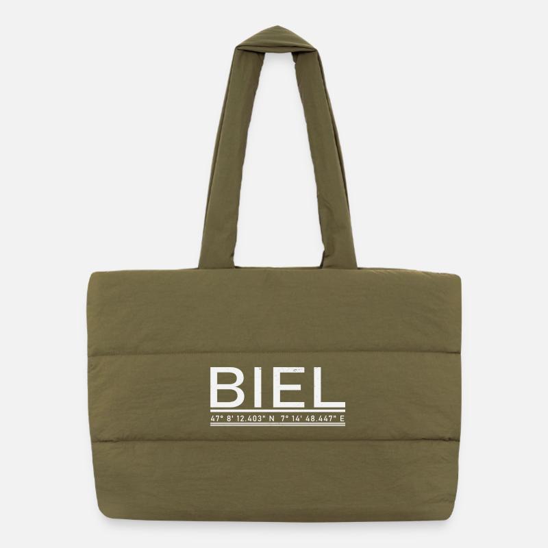 Biel Koordinaten Puffer-Einkaufstasche