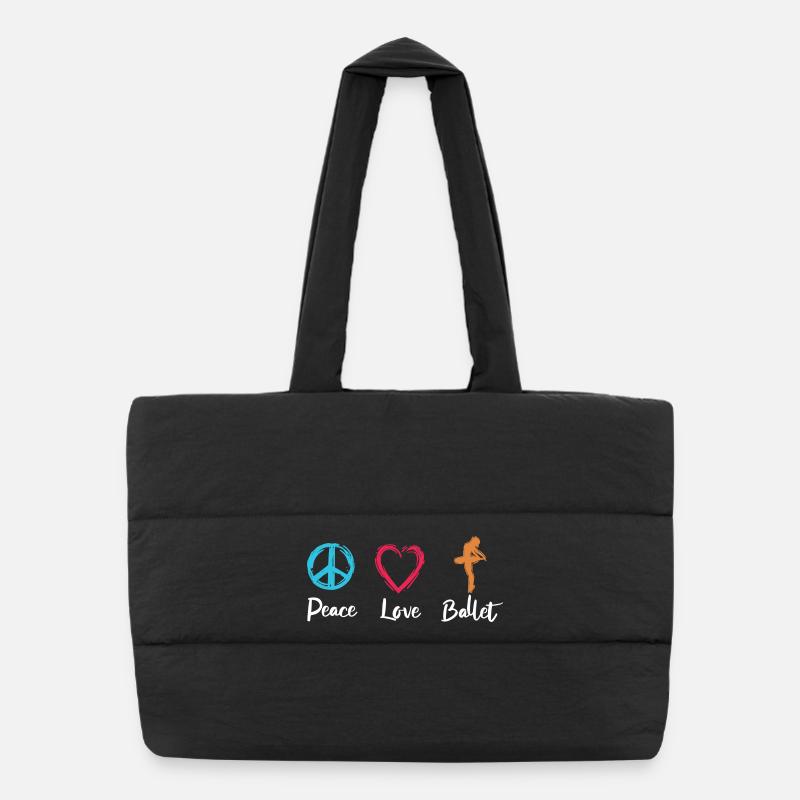 Peace Love Ballet Sac shopping matelassé
