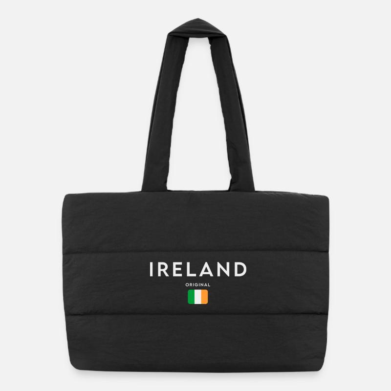 Flag of Ireland, Irish Pride Puffer Shopping Bag