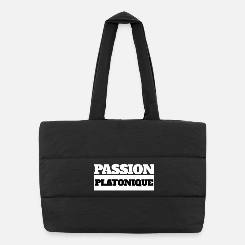 PASSION PLATONIQUE - Humour noir Sac shopping matelassé