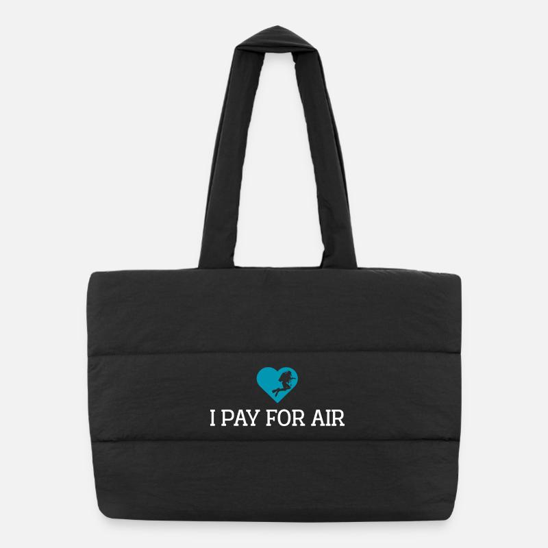 I Pay for air Scuba diving - Puffer Shopping Bag - black