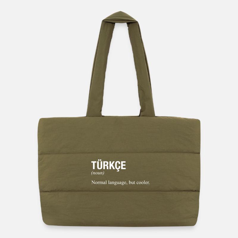 Turkish language Türkische Sprache Puffer-Einkaufstasche
