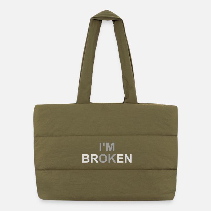 Mental gebrochen Puffer-Einkaufstasche