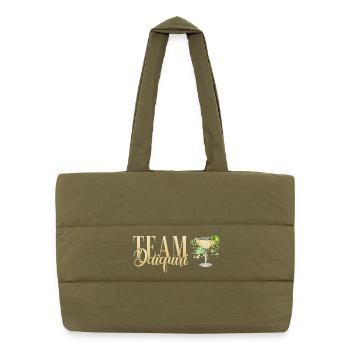 Équipe de cocktails de soirée de jeune fille Daiquiri - Sac shopping matelassé - safari green - Devant