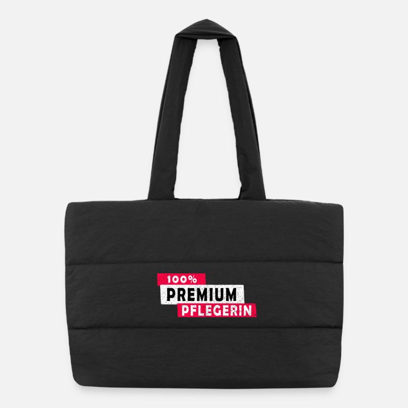 100% Premium Pflegerin Design / Geschenkidee Puffer-Einkaufstasche