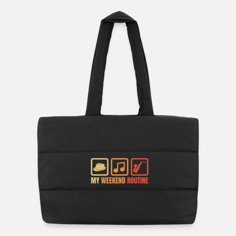 Routine du week-end du saxophoniste Sac shopping matelassé