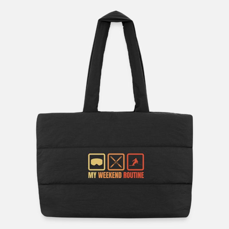 Fun Ski Weekend Puffer Shopping Bag