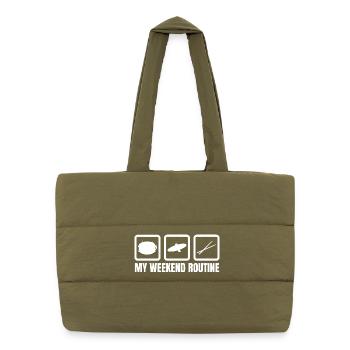 Drummer Weekend Routine - Puffer Shopping Bag - safari green - Front