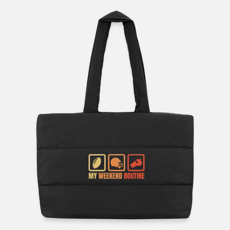 Routine du week-end du footballeur Sac shopping matelassé