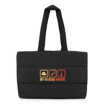 Trumpeter Weekend Routine - Puffer Shopping Bag - black - Front