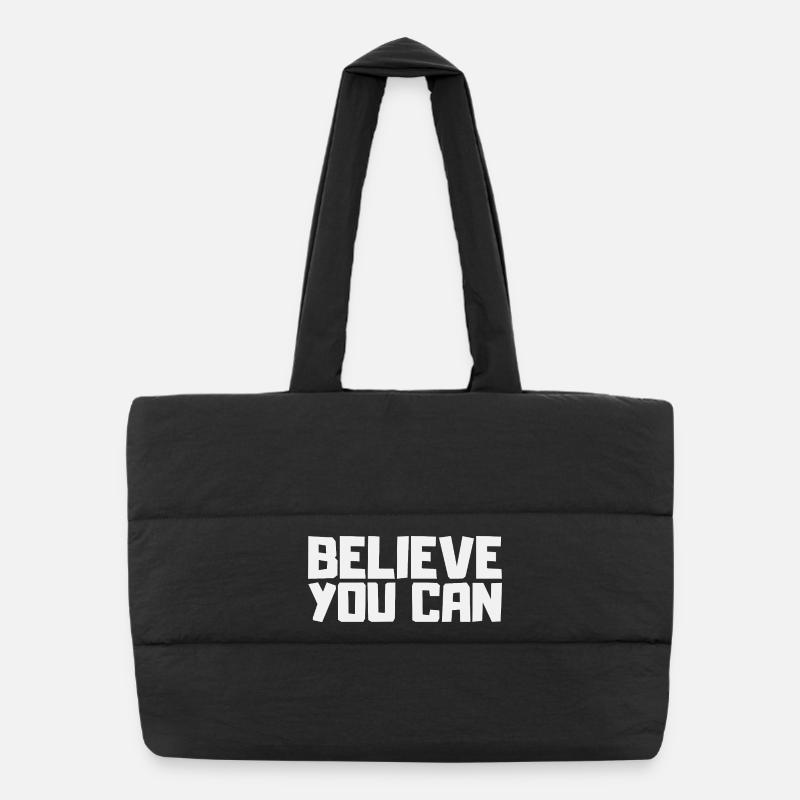 Je pense que c’est possible. Motivation Sport Succès Courage Sac shopping matelassé