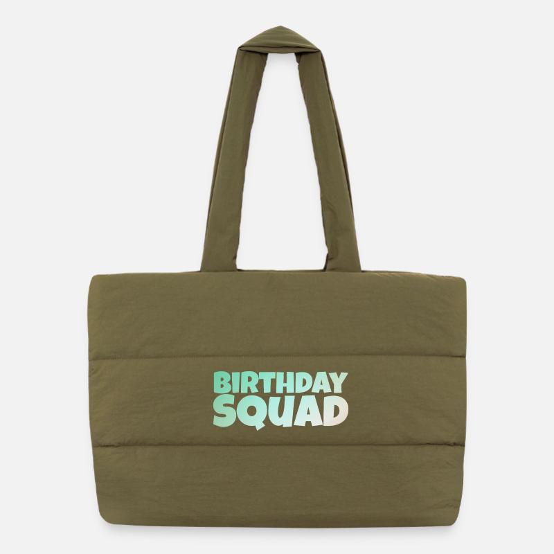 Birthday Squad – Conception d’anniversaire de groupe cool Sac shopping matelassé