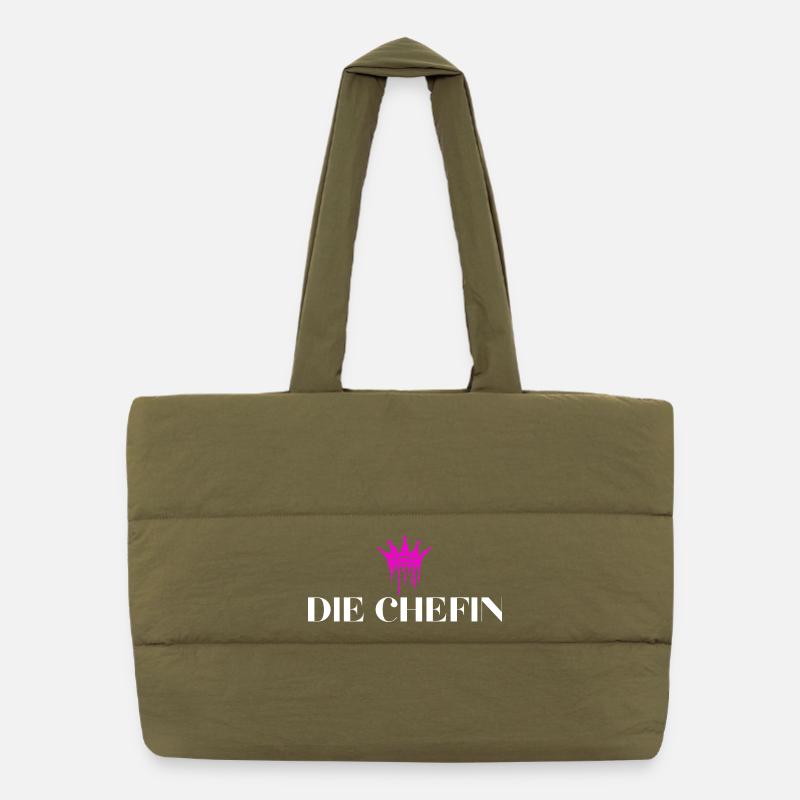 Die Chefin Krone Chefin Geschenke Puffer-Einkaufstasche