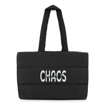 Chaos Koordinator Papa - Puffer-Einkaufstasche - Schwarz - Vorne
