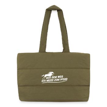 Aus dem Weg ich muss zum pferd - Puffer-Einkaufstasche - safari Green - Vorne