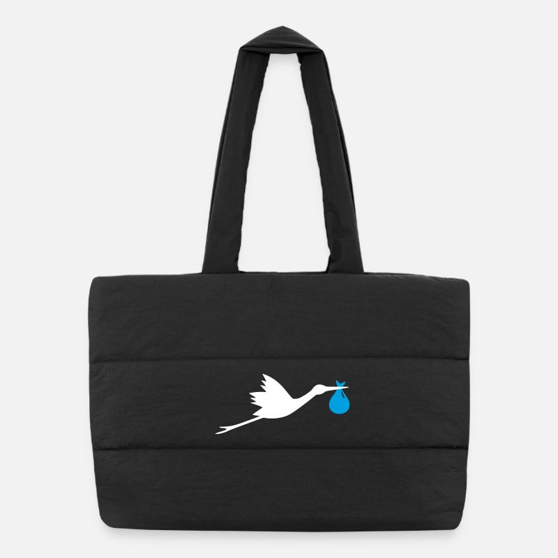 Stork stork boy Puffer Shopping Bag
