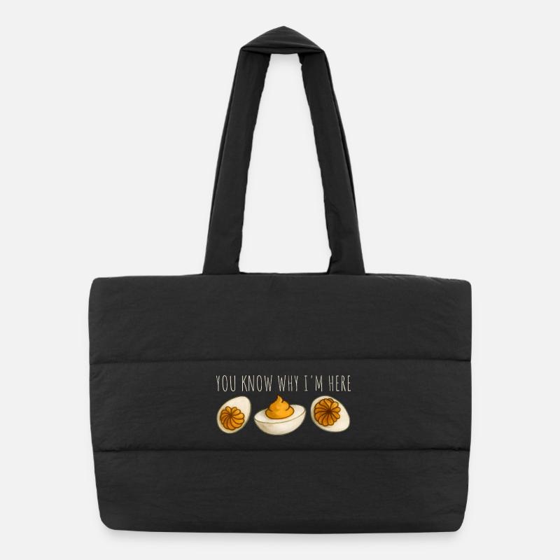 Tu sais pourquoi je suis ici Oeufs Sac shopping matelassé