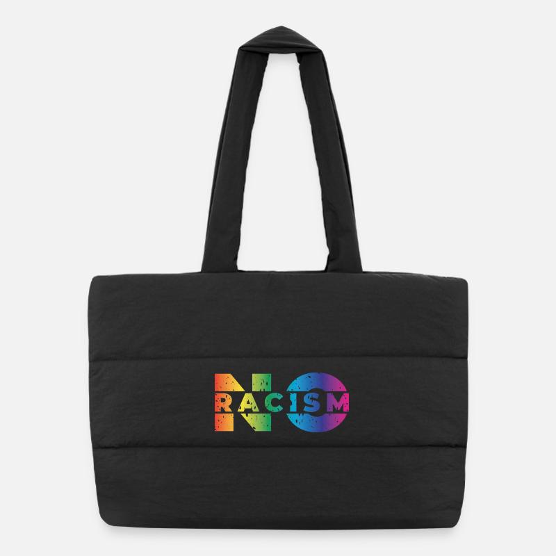Pas de racisme Sac shopping matelassé