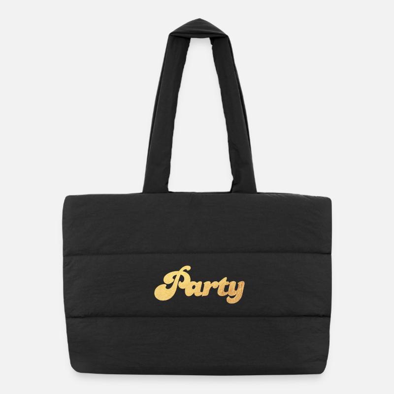 Fête Or Célébration Luxe Glamour Vintage Fun Rétro Sac shopping matelassé