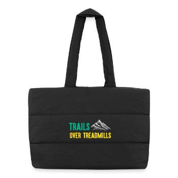 Trailrunning - Trails über Laufbänder - Puffer-Einkaufstasche - Schwarz - Vorne