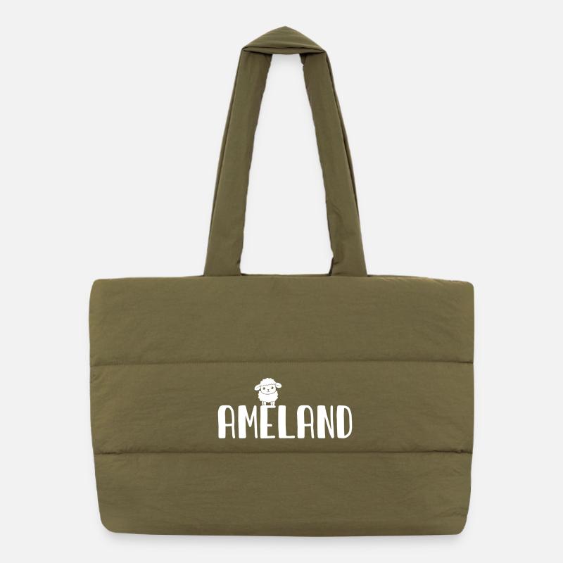 Mouton doux Ameland Sac shopping matelassé