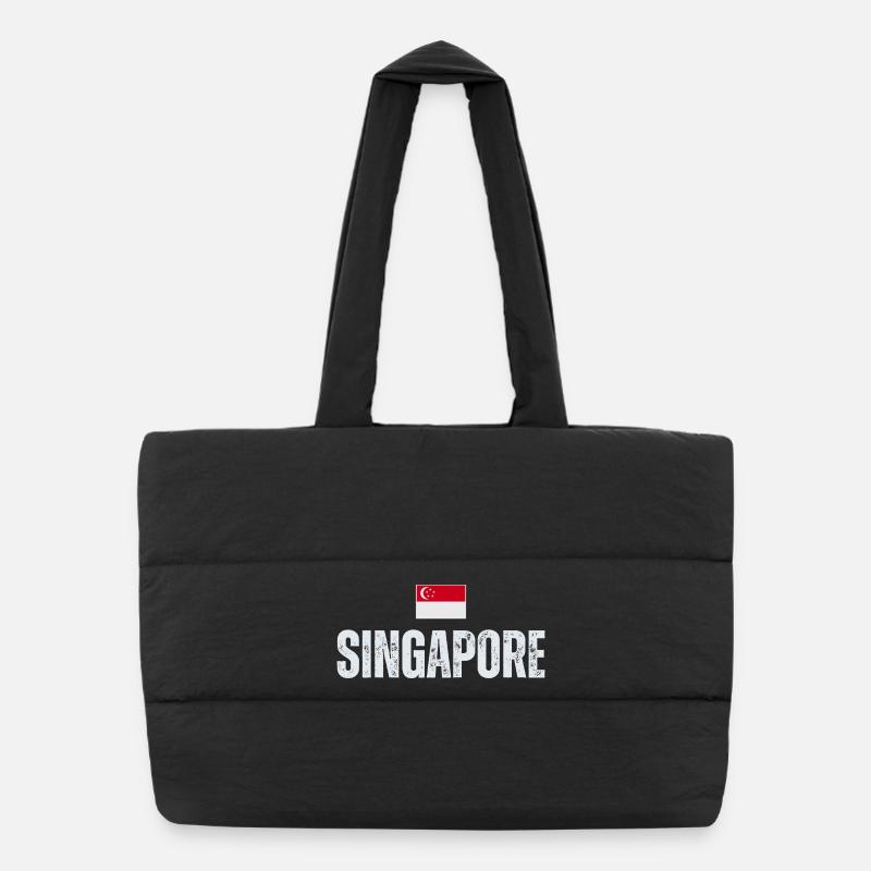 J'aime Singapour, la fierté singapourienne Sac shopping matelassé