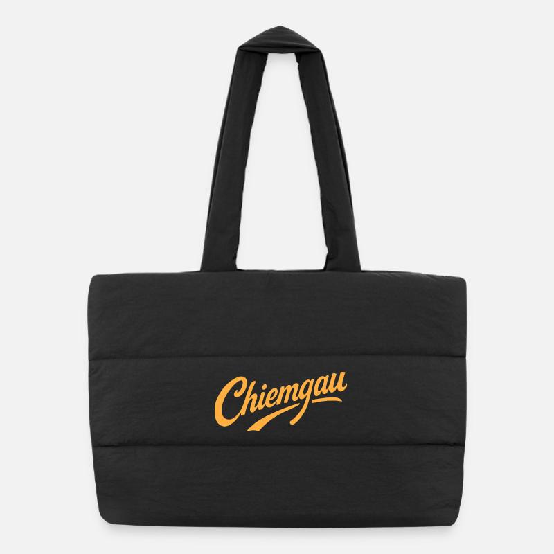 Chiemgau lettering Bavaria Puffer Shopping Bag