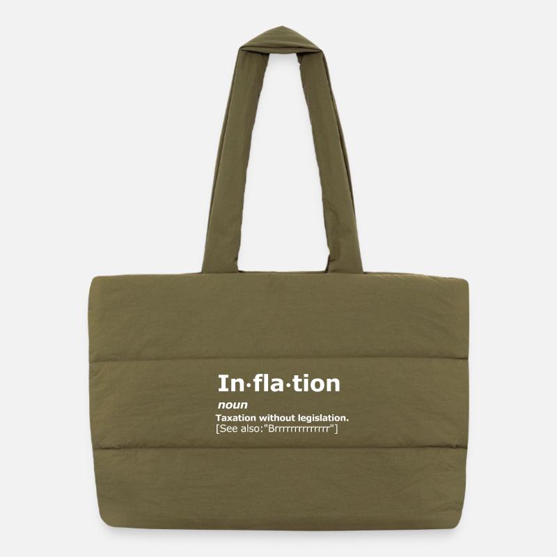 Libertarian Inflation Definition. Puffer Shopping Bag