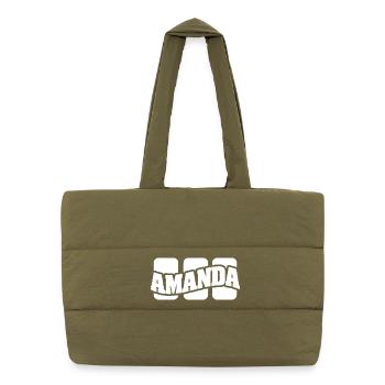 Amanda - Sac shopping matelassé - safari green - Devant