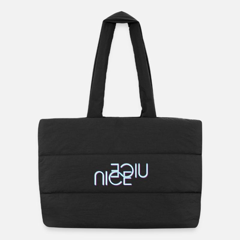 Beau lettrage Sac shopping matelassé